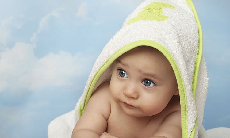 Use a soft towel for drying baby’s hair