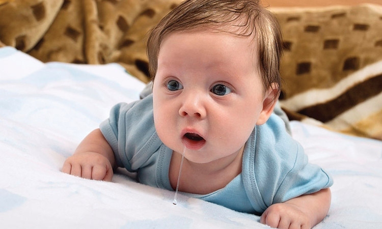 Teething can cause excessive drooling