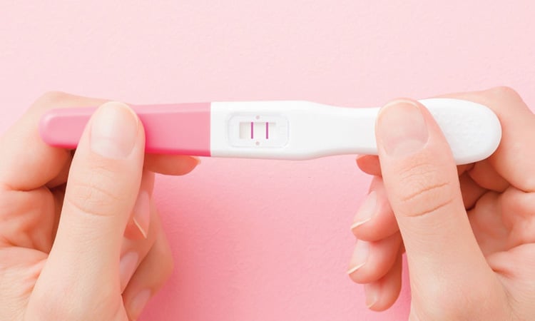 A positive sign on ovulation predictor kit